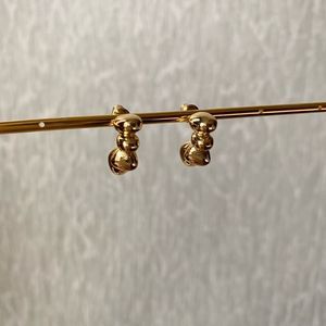 18K Gold Plated Bubble Hoops Earrings